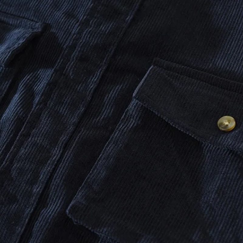 Chemise-Homme-Velours-Bleu-Marine