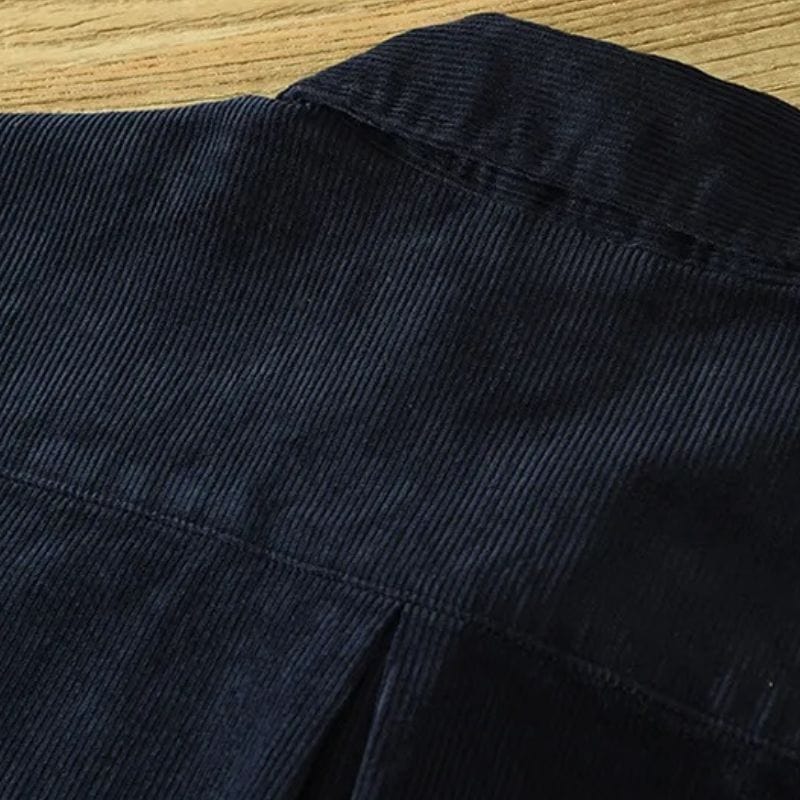 Chemise-Homme-Velours-Bleu-Marine