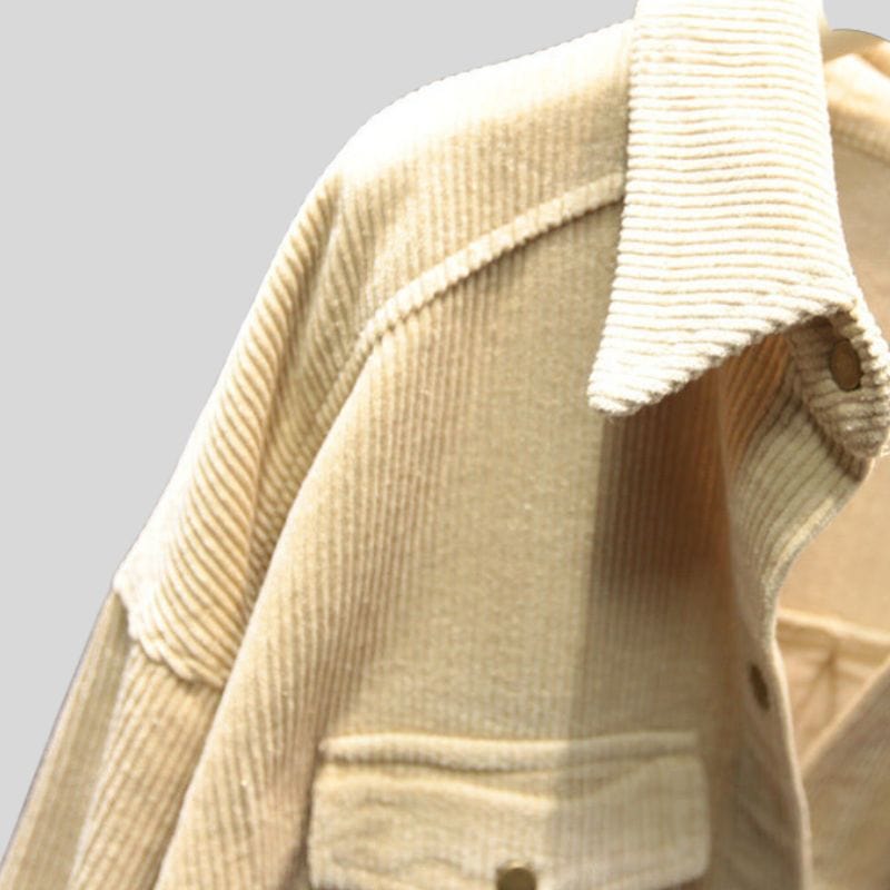Chemise-Velours-Beige-Femme
