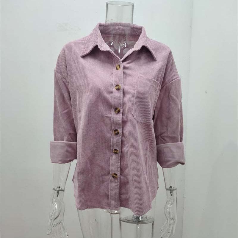 Chemise-Velours-Femme-Rose