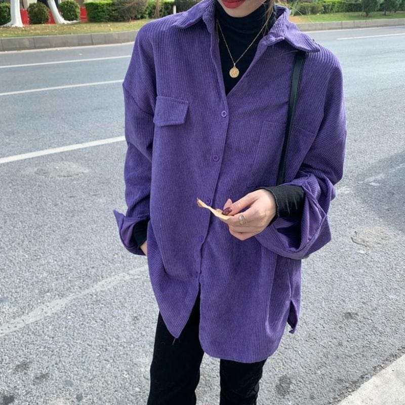 Chemise-Velours-Femme-Violet