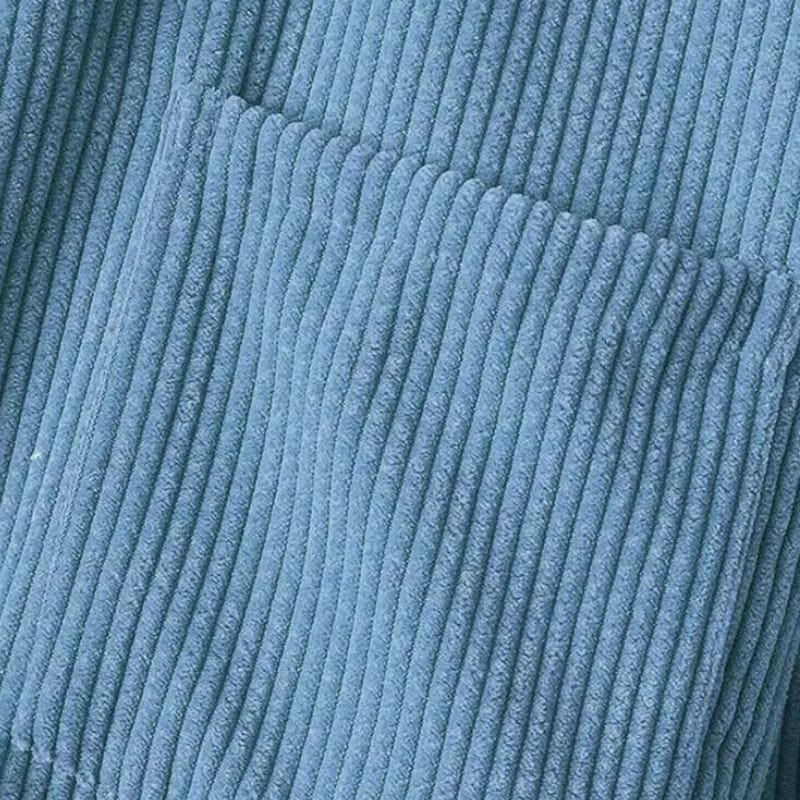 Chemise-Velours-Homme-Bleu