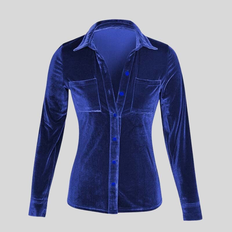 Chemise-Velours-Lisse-Femme