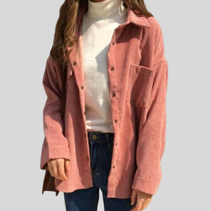 Chemise-Velours-Rose-Femme