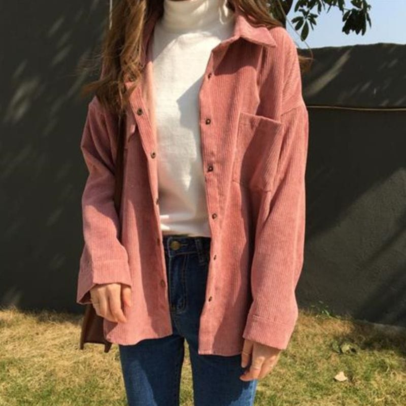 Chemise-Velours-Rose-Femme