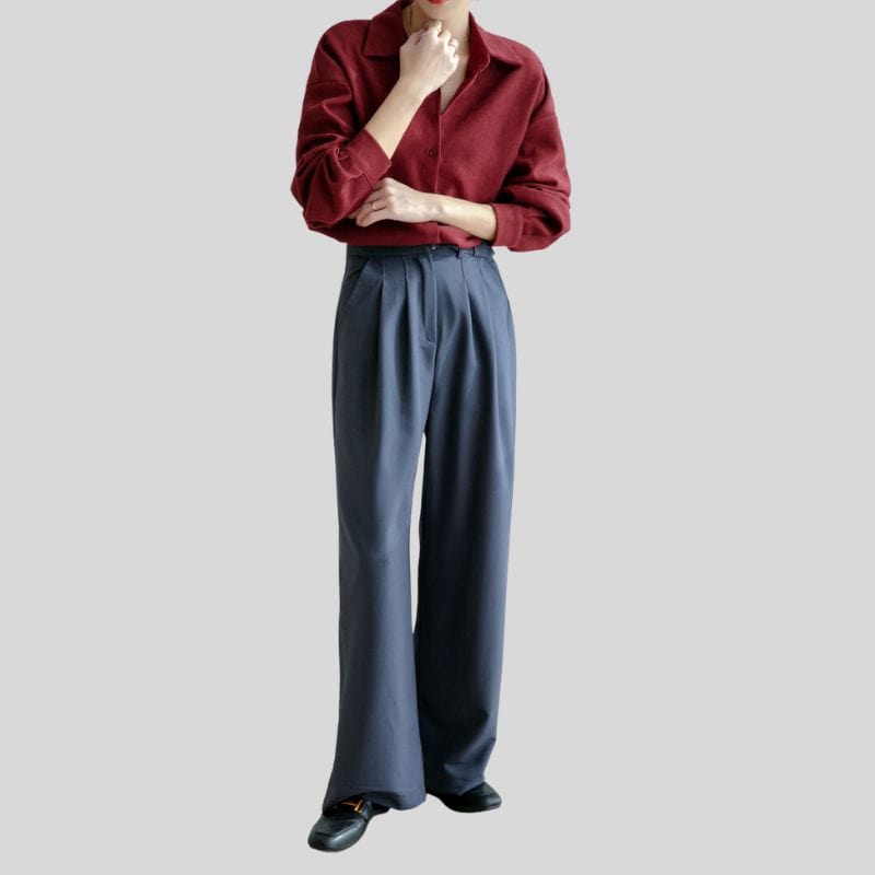 Chemise-Velours-Rouge-Femme