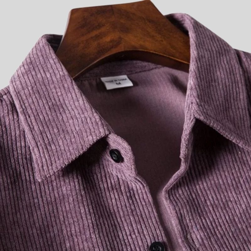 Chemise-Velours-Violet