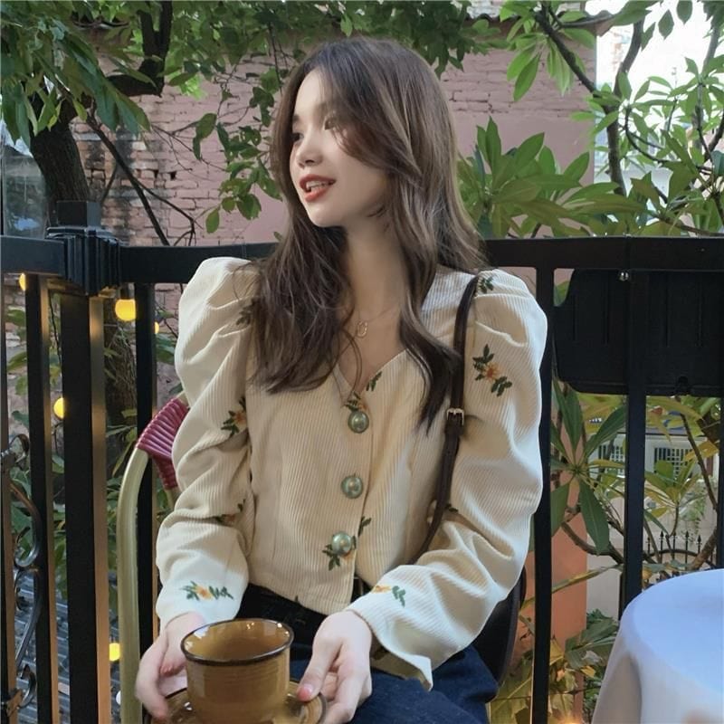 Chemisier-Velours-Cotelé