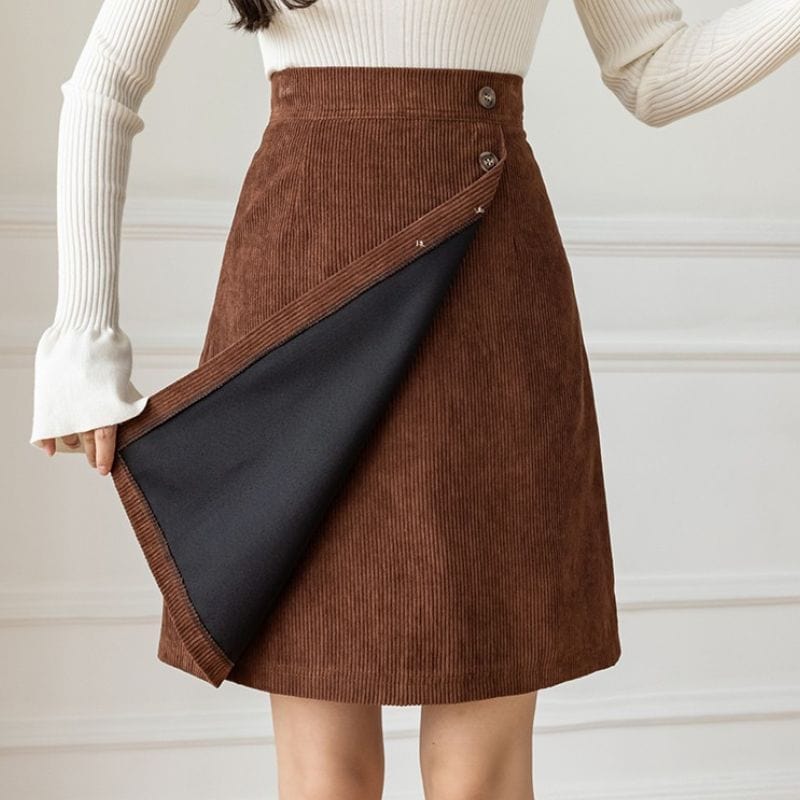 Jupe-Courte-Velours-Femme