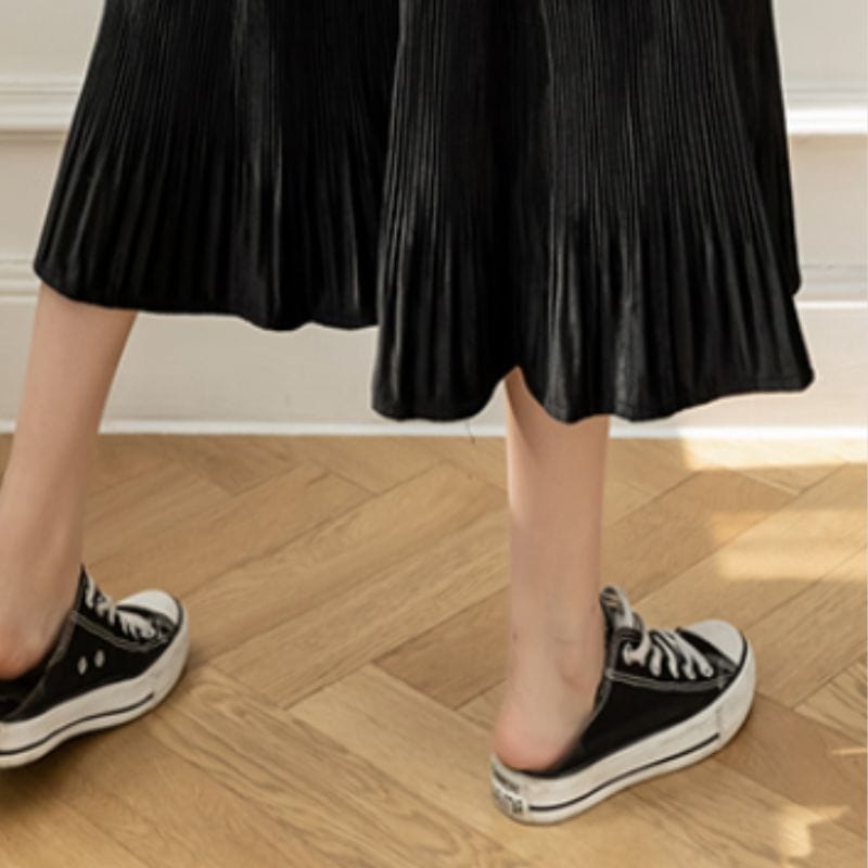 Jupe-Longue-Velours-Noir