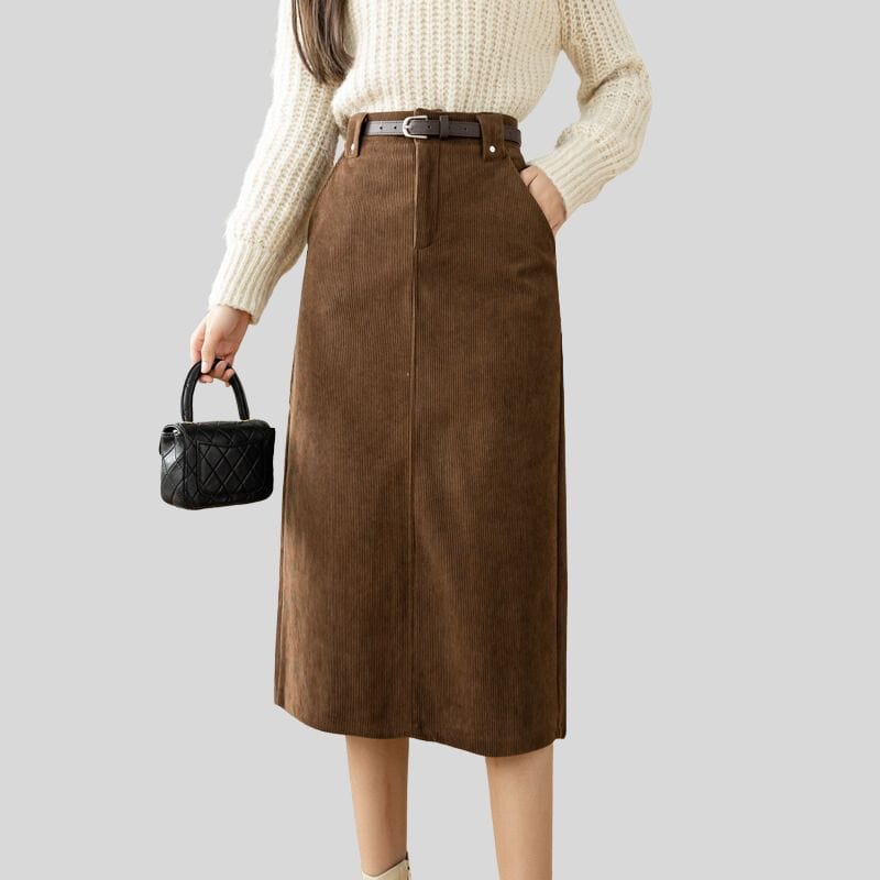 Jupe-Marron-Velour