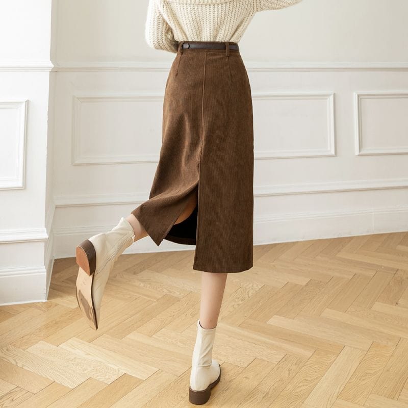 Jupe-Marron-Velour