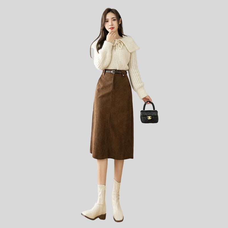Jupe-Marron-Velour