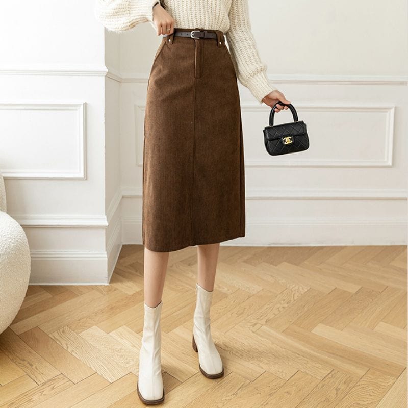 Jupe-Marron-Velour