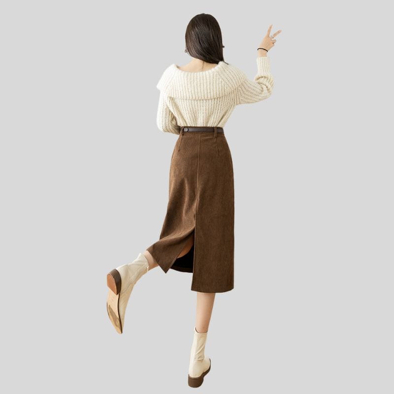 Jupe-Marron-Velour