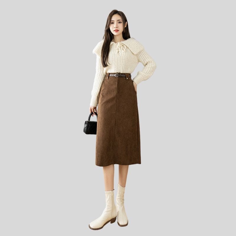 Jupe-Marron-Velour
