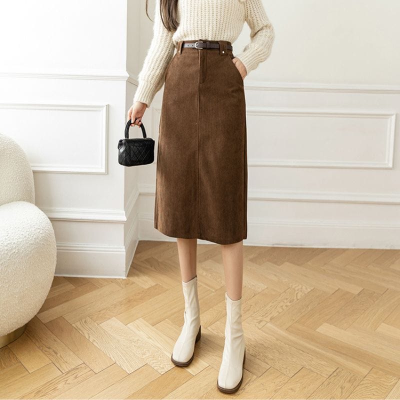 Jupe-Marron-Velour