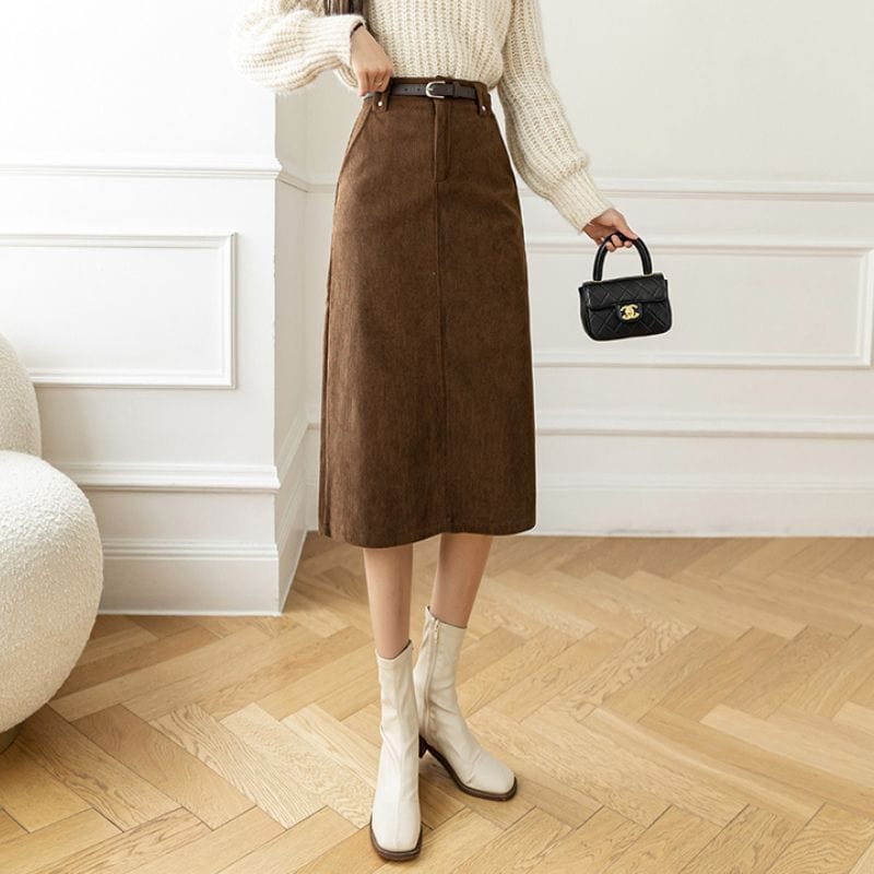 Jupe-Marron-Velour