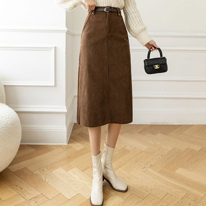 Jupe-Marron-Velour