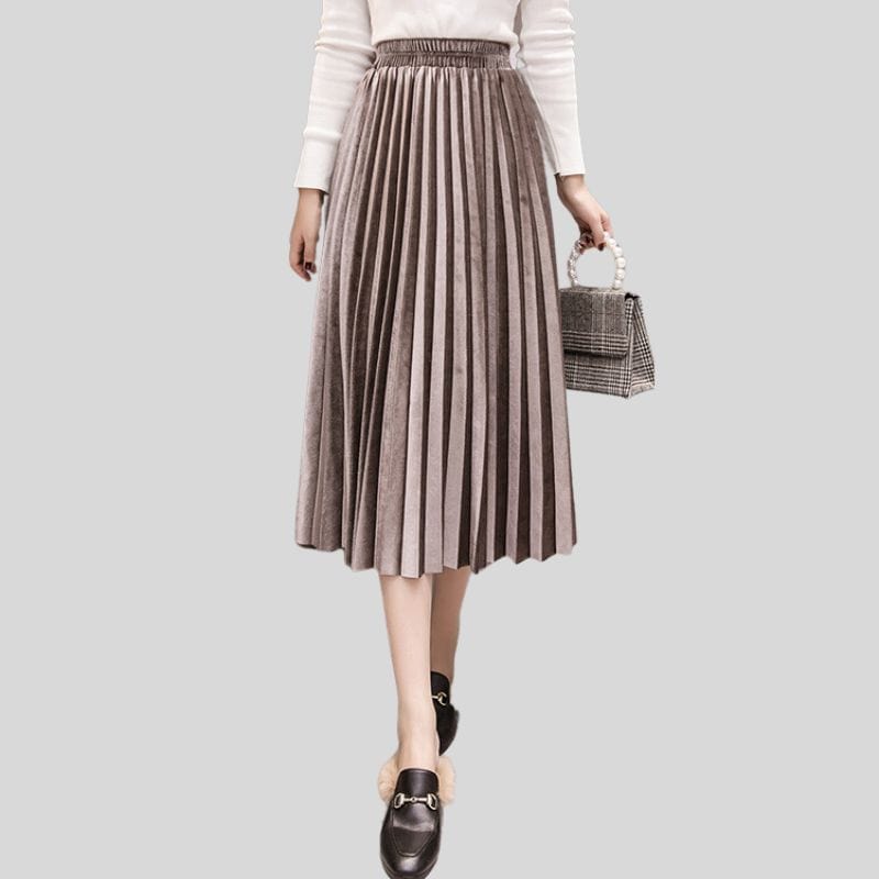Jupe-Midi-Velours