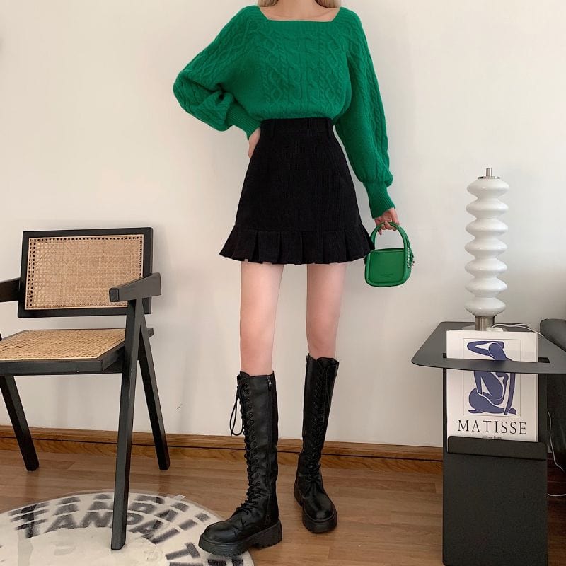 Jupe-Noir-en-Velours