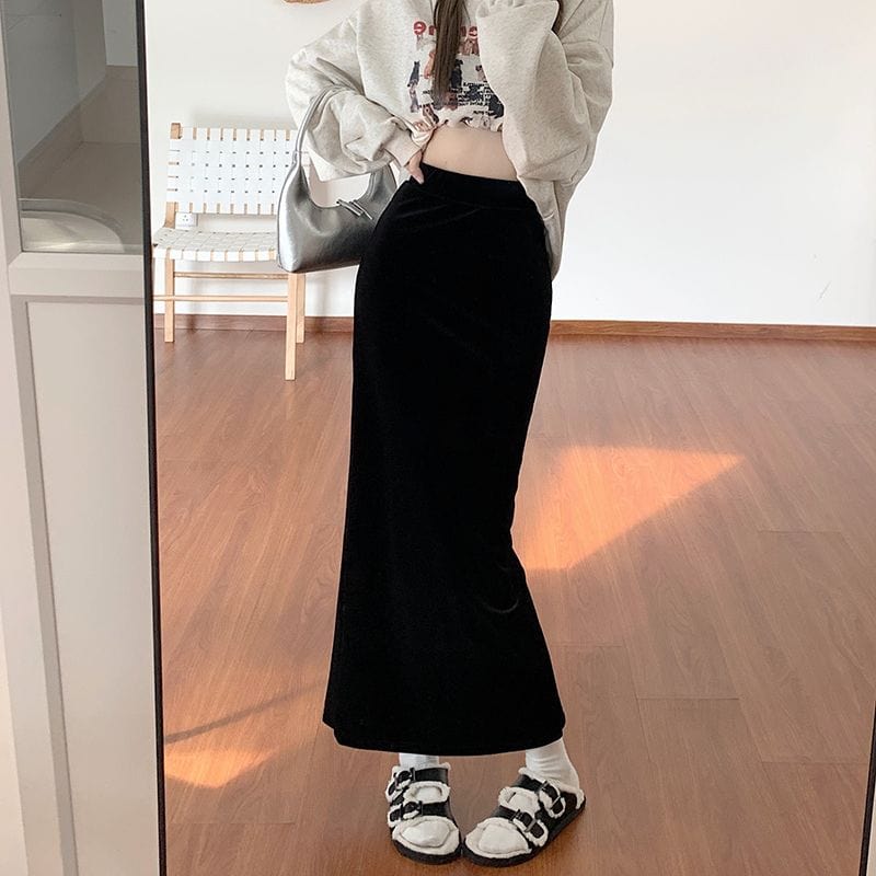 Jupe-Noire-Velours