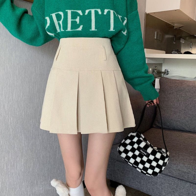 Jupe-Velour-Cotelé-Blanche