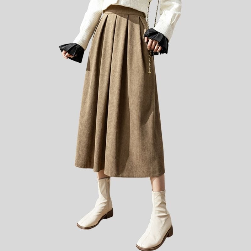 Jupe-Velour-Cotele-Femme