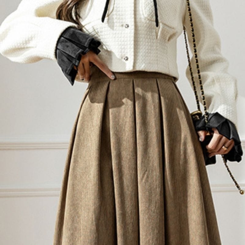 Jupe-Velour-Cotele-Femme