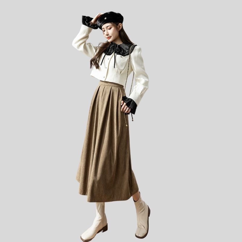 Jupe-Velour-Cotele-Femme