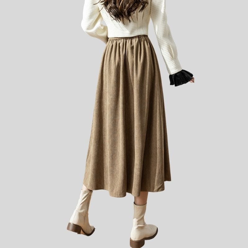 Jupe-Velour-Cotele-Femme