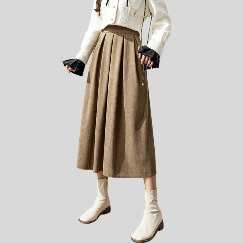 Jupe-Velour-Cotele-Femme