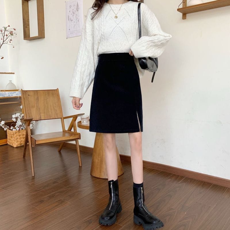 Jupe-Velour-Noire
