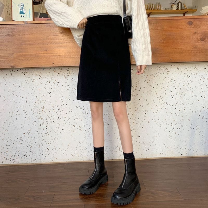 Jupe-Velour-Noire