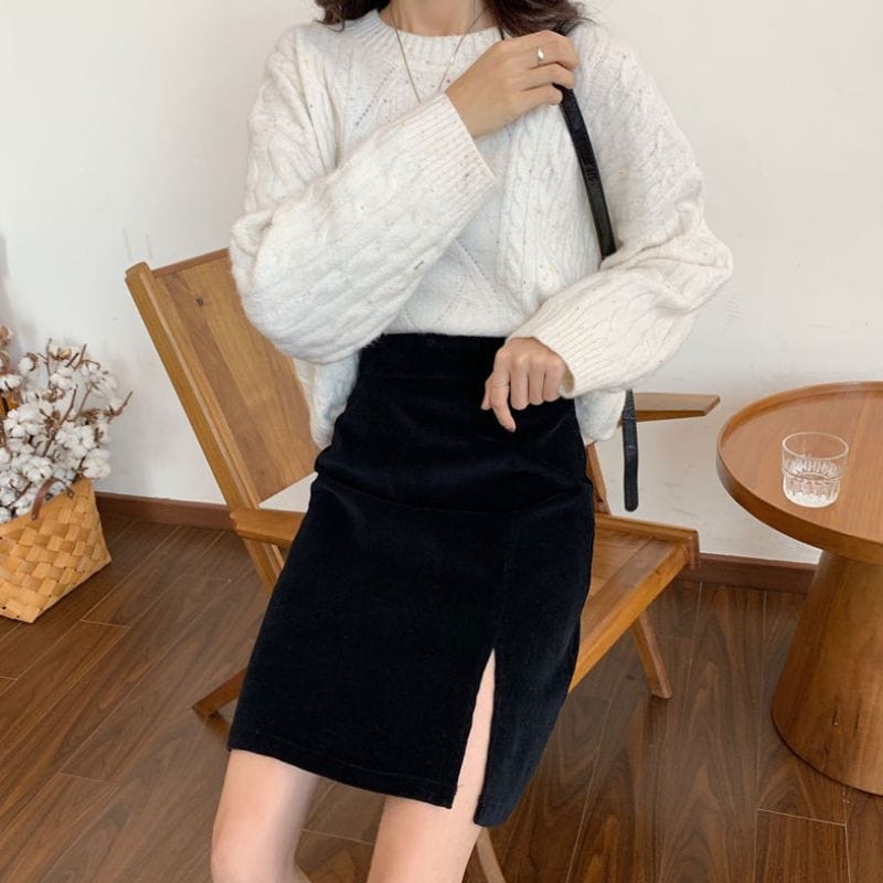 Jupe-Velour-Noire