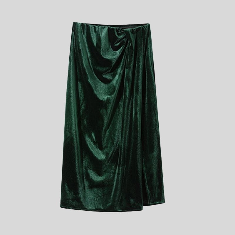 Jupe-Velour-Vert