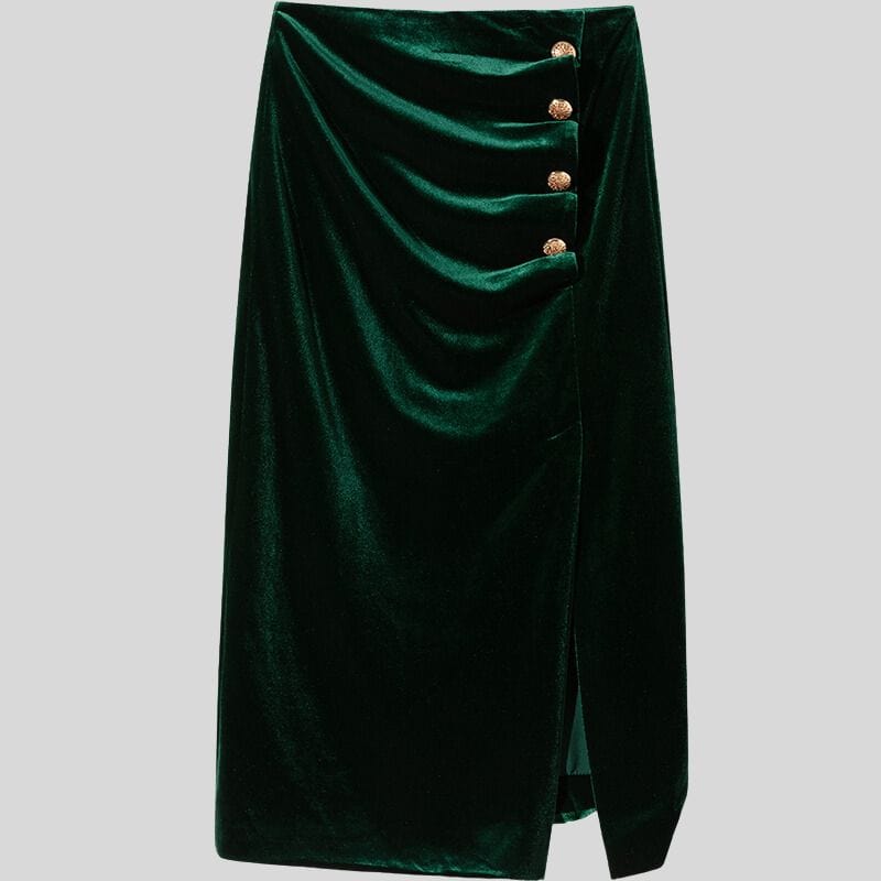 Jupe-Velour-Verte