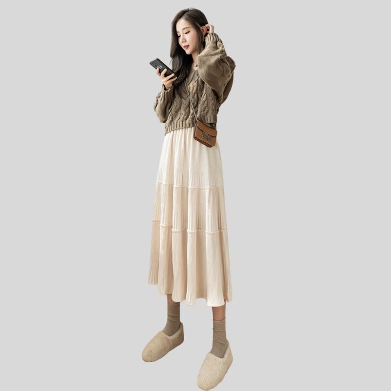 Jupe-Velours-Beige