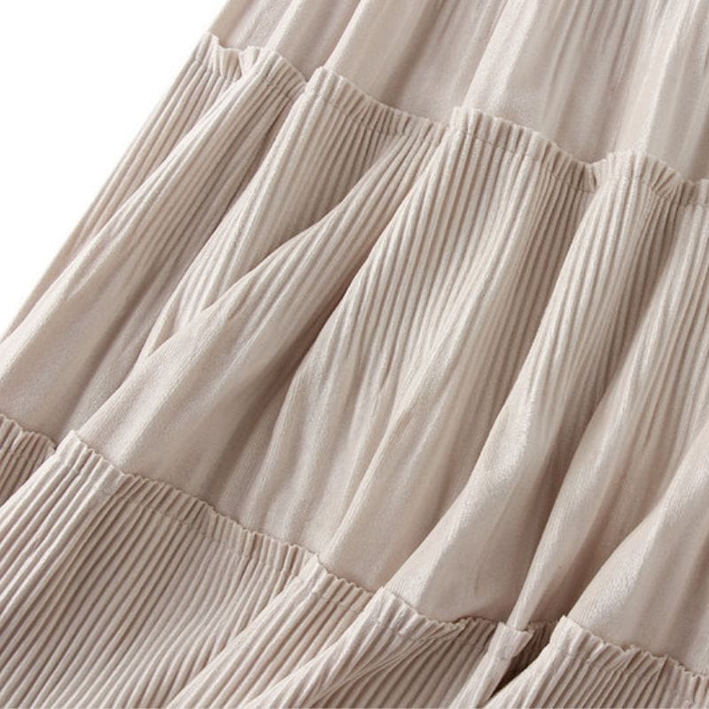 Jupe-Velours-Beige