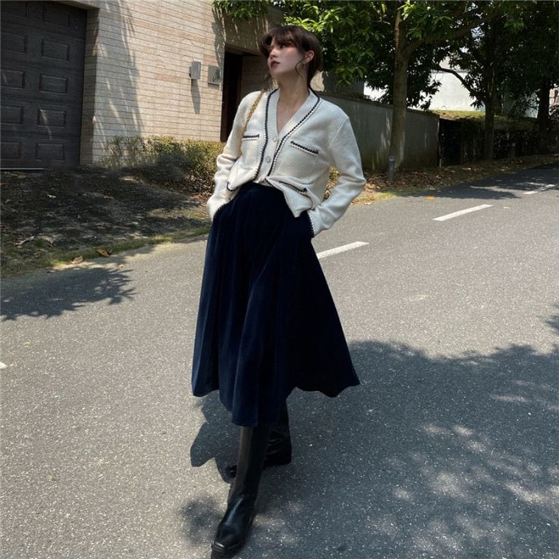 Jupe-Velours-Bleu