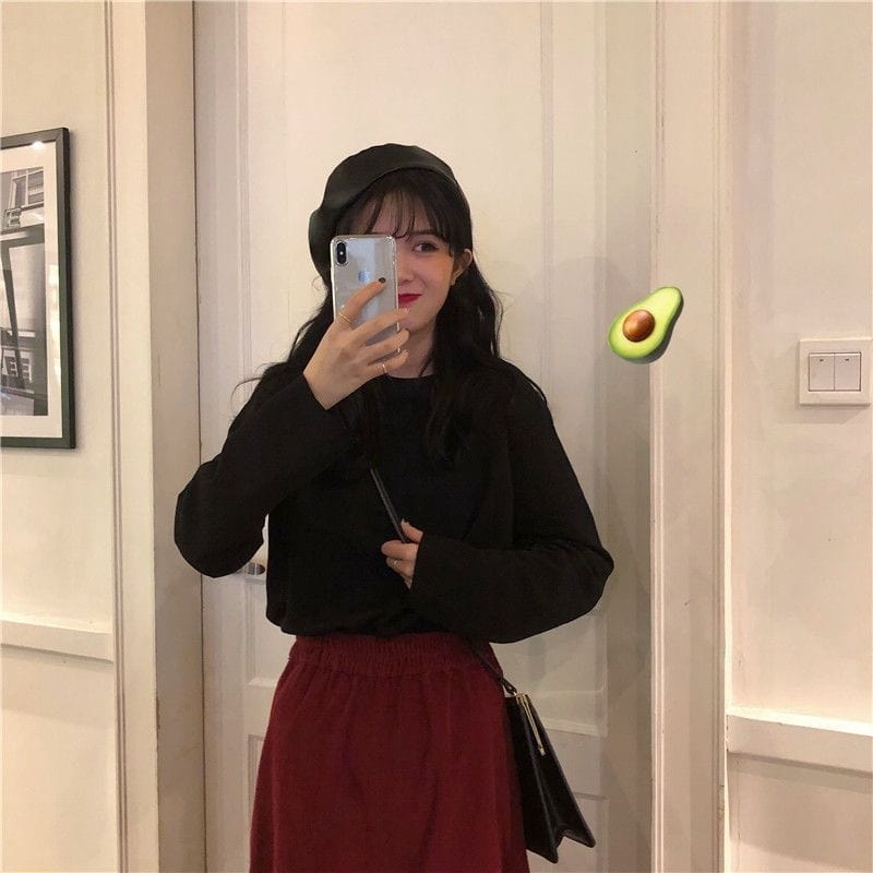 Jupe-Velours-Bordeaux