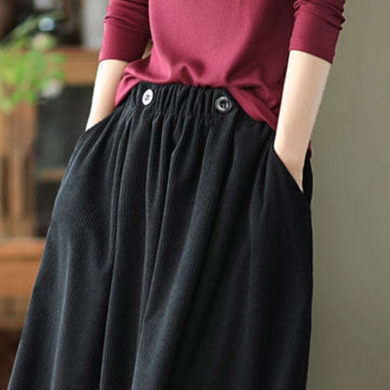 Jupe-Velours-Côtelé