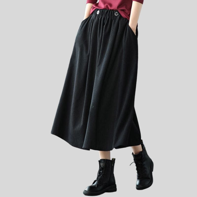 Jupe-Velours-Côtelé