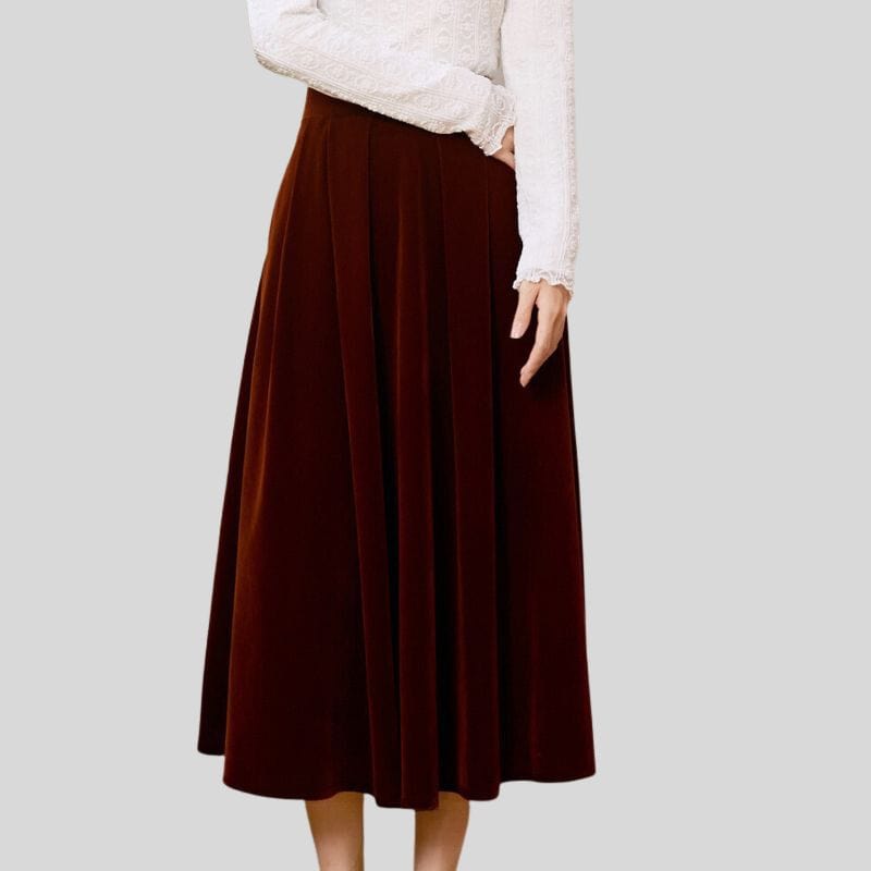 Jupe-Velours-Trapeze