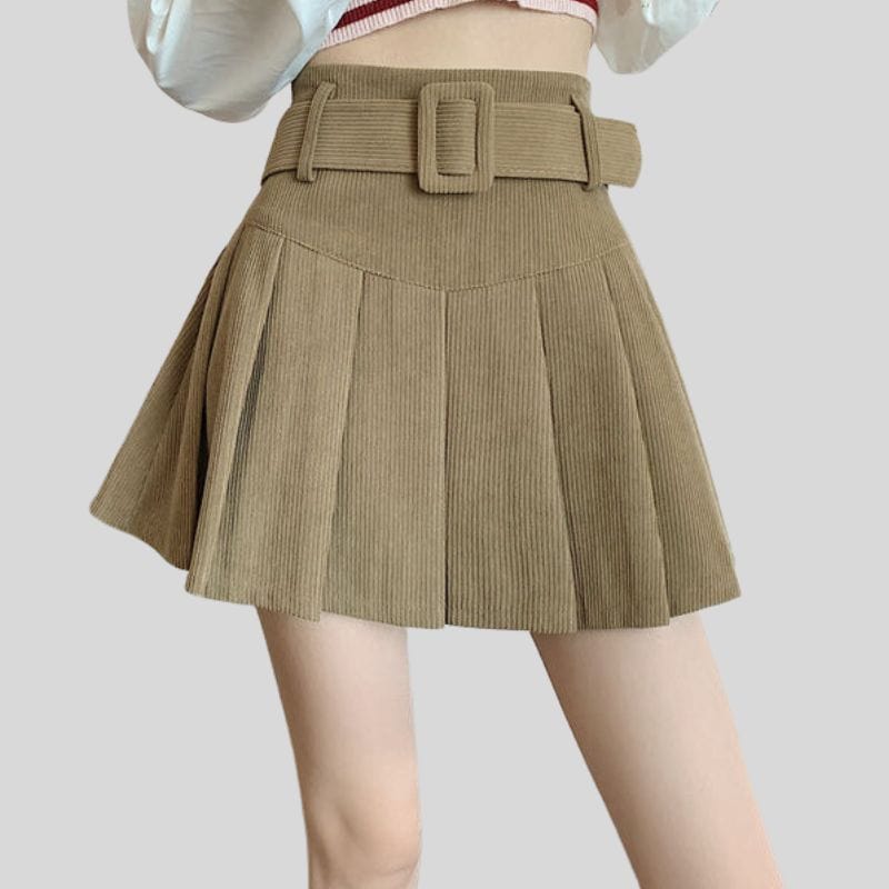 Jupe-en-Velours-Femme