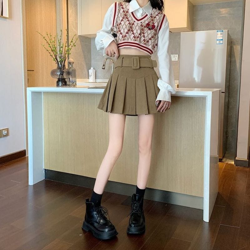 Jupe-en-Velours-Femme