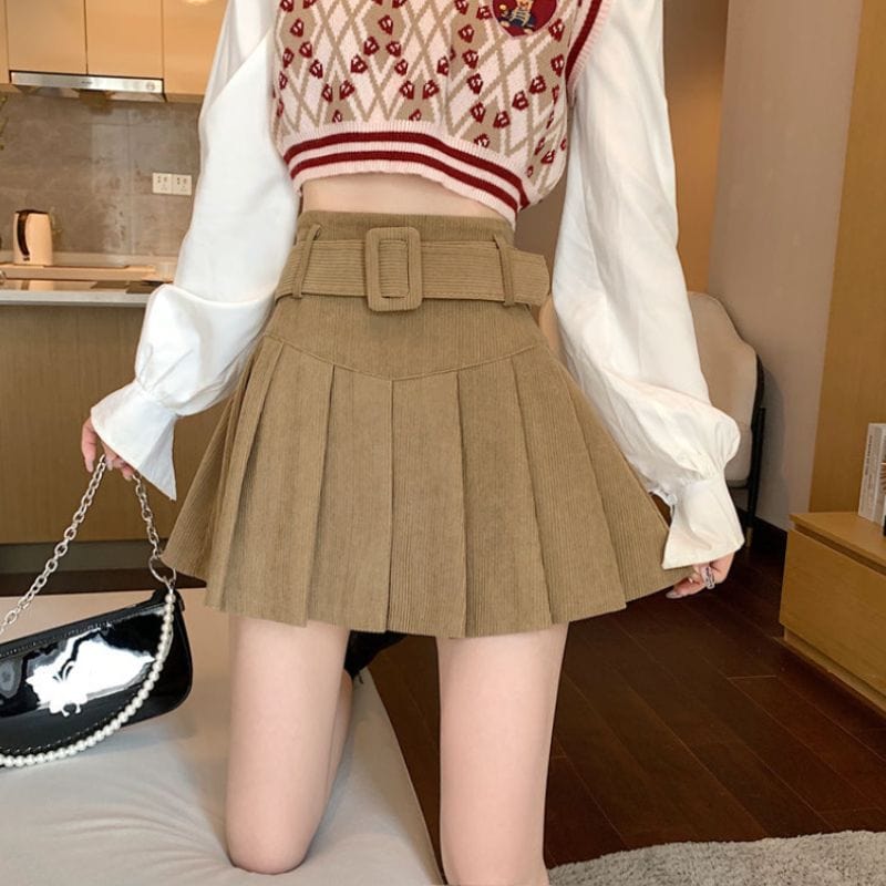 Jupe-en-Velours-Femme