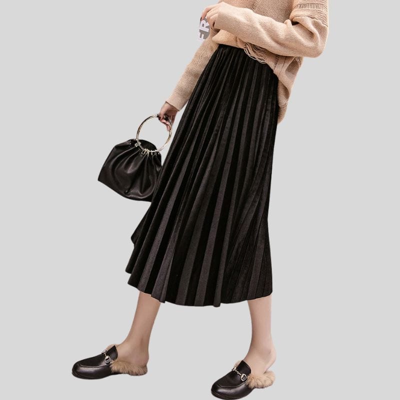 Jupe-en-Velours-Noir