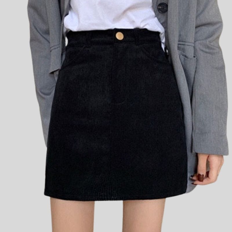 Jupe-en-Velours-Noire