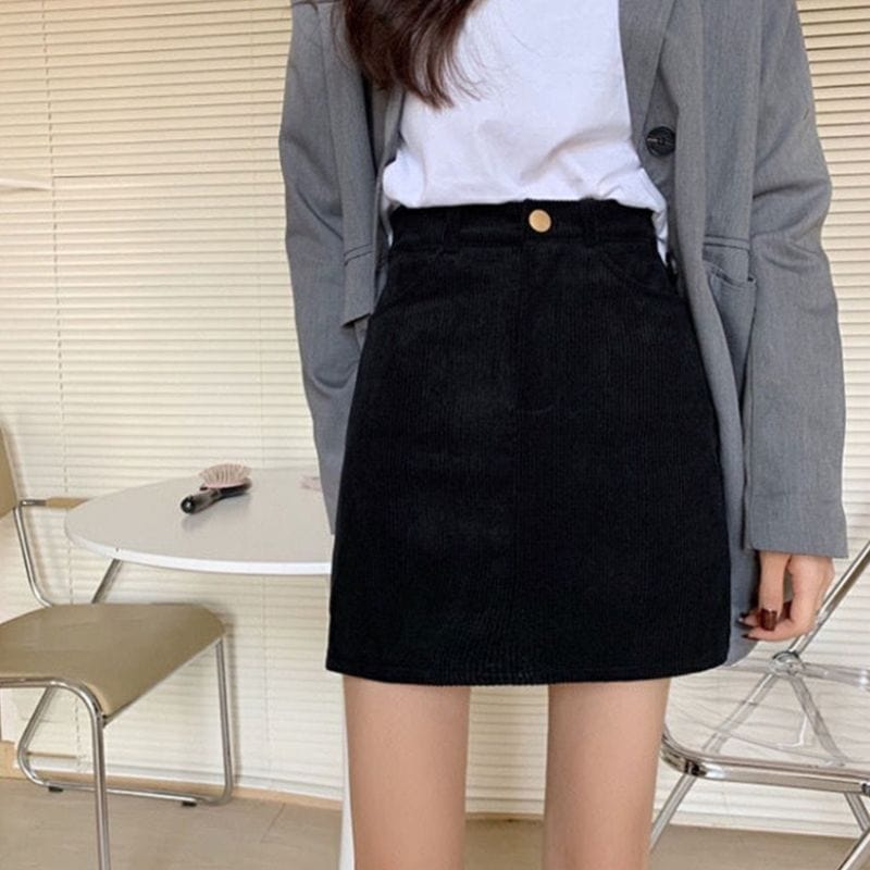 Jupe-en-Velours-Noire